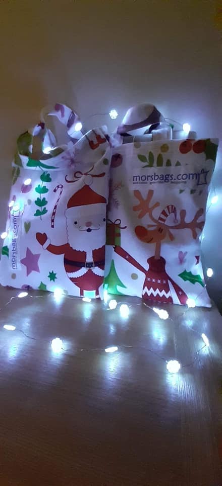 Festive morsbags – pure joy!! 🥳🎄🎅❤️💚